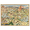 Tour with Confidence with Shell  illustrated vintage map  by Don Bloodgood.