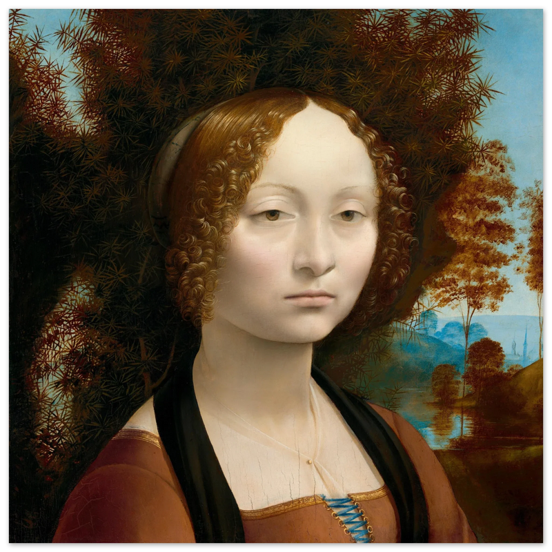 Leonardo da Vinci Ginevra de' Benci portrair .