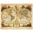 Ancient world map print. Il Mappamondo o sia Descrizione Generale del Globo by Antonio Zatta