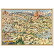 Tour with Confidence with Shell  illustrated vintage map  by Don Bloodgood.