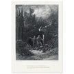 Gustave Dore illustration of King Arthur legends. Yniol Shows Prince Geraint His Ruined Castle. Idylls of the King by Alfred Tennyson