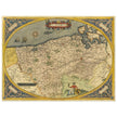 Ancient map of Flandria by Abraham Ortelius 1584. Vintage map  .