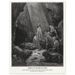 Gustave Dore The Bible engraving print . Daniel in the den of lions illustration .