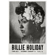 Billie Holiday concer music poster in New York City Town Hall in 1946.