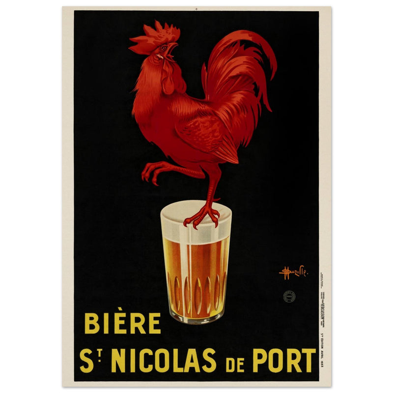 Biere St Nicolas de Port advertising vintage poster by Marcellin Auzolle.