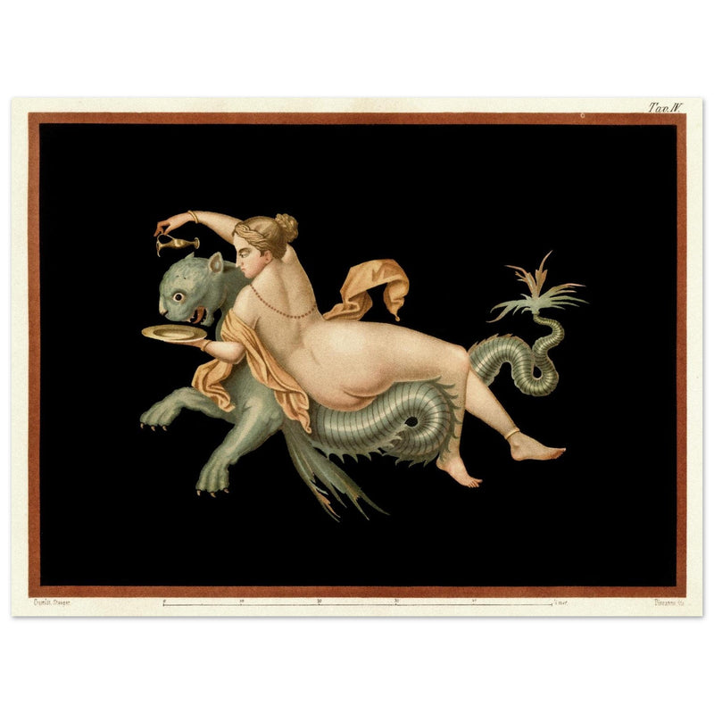 Nereid sea nymph supported by a monster, half panther and half fish by Victor Steeger.