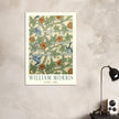 William Morris Trellis vintage wallpaper.  art print of this flower and leaves design