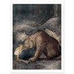 John Bauer the little princess and the bear vintage illustration . From the fairy tale Bella's Glorious Adventure.