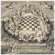 Gods of Olympus Surrounding a Chess Board by John Carwitham .