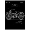 Vintage motorcycle patent by William S Harley founder of harley davidson.