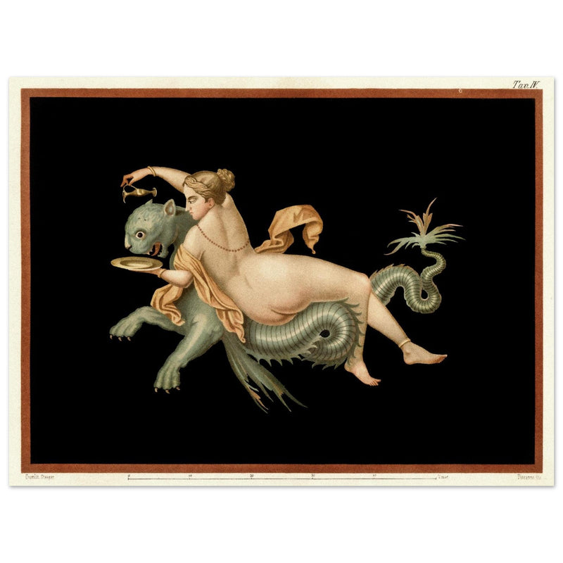 Nereid sea nymph supported by a monster, half panther and half fish by Victor Steeger.
