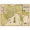 Red sea, Arabian coast and the Persian Gulf ancient map by Jan Huygen. Routes to the Indian Ocean.