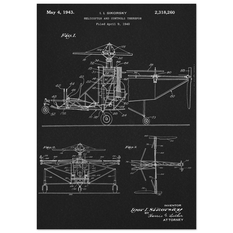 Helicopter patent by Igor Sikorsky