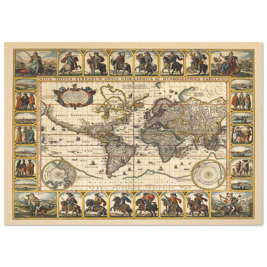 1652 Old World map Nova Totius Terrarum Orbis geographica ac hydrographica tabula by Nicolaes Visscher