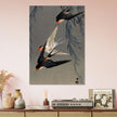 Ohara Koson Three red-rumped swallows in a dive