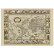 Old map of the world poster reproduction by Joan Blaeu XVII century