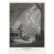 Gustave Dore The Bible engraving print . The Annunciation illustration .
