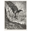 Don Quixote illustration by Gustave Dore. Fight with the wind mills .