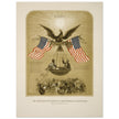 The American Declaration of Independence illustrated in 1861.  reproduction