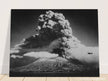 A Curtiss P-40 airplane in front of Mount Vesuvius' eruption in Italy 1944. War photography