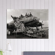 B-17 airplane with crew Hell's Angels. World war 2 poster.