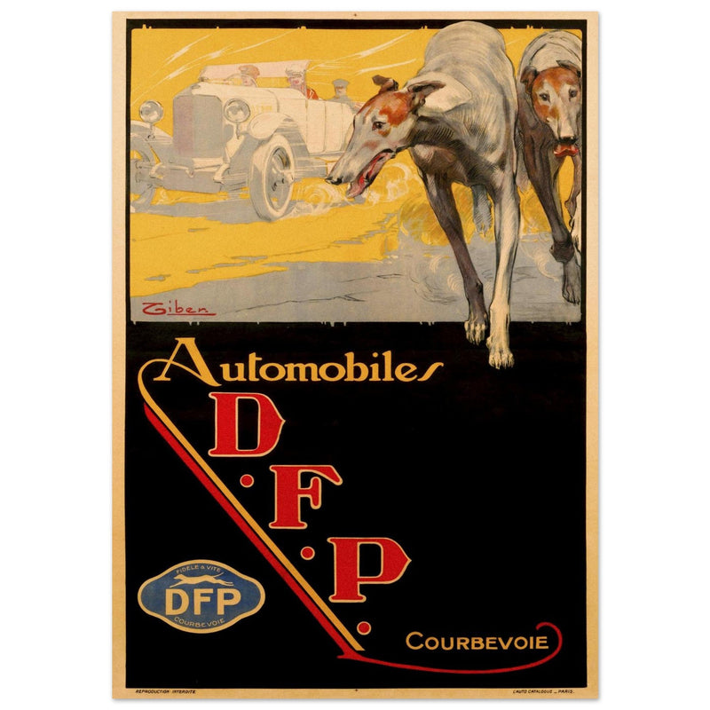 Doriot car vintage advertising poster  1910.
