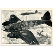 Heinkel He111 bomber - Vintage german war plane Second World War Reproduction