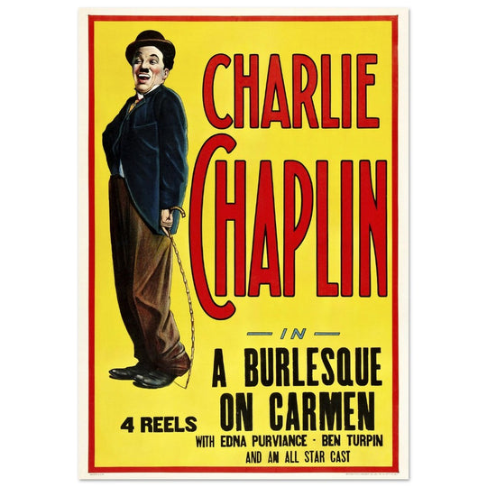 Charlie Chaplin A Burlesque on Carmen movie vintage poster.