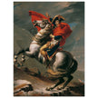 Napoleon at the Great St. Bernard painting by Jacques Louis David 1801.