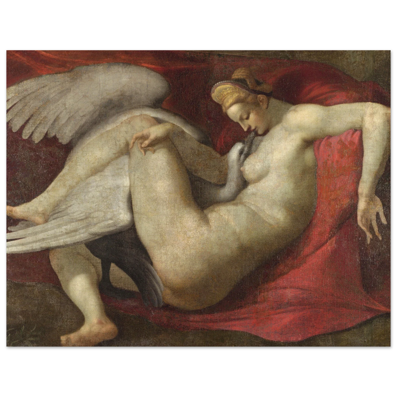 Leda and the Swan after Michelangelo 1530 copy of lost painting.
