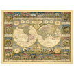 Ancient world map of 1776 by Abbe Clouet Double hemisphere world map.