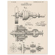 Automobile Drive Gear patent 787908 by Henry Ford. Vintage car