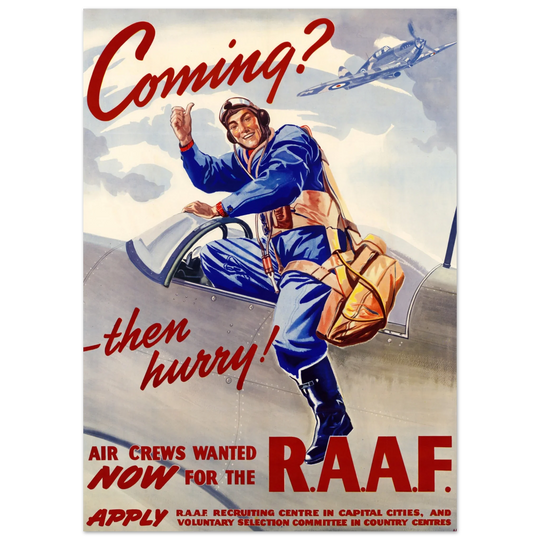 Coming? Then Hurry! II World War poster