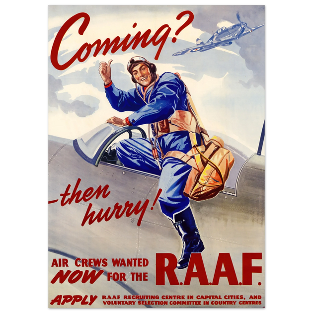 Coming? Then Hurry! II World War poster