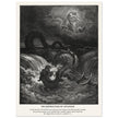 Gustave Dore The Bible engraving print . The destruction of Leviathan illustration .