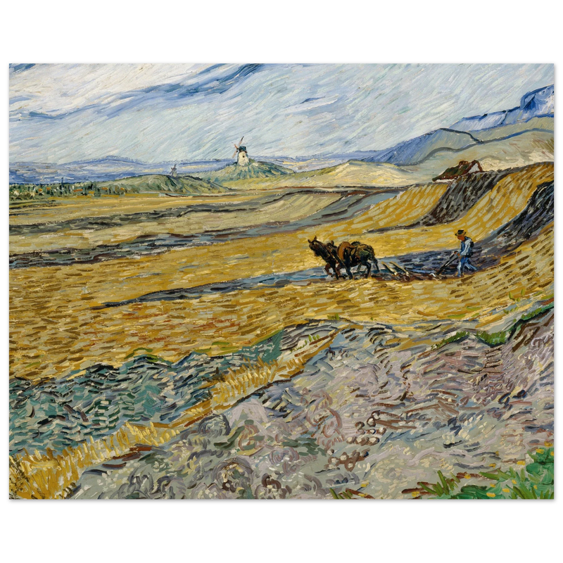 Enclosed Field with Ploughman by Vincent Van Gogh