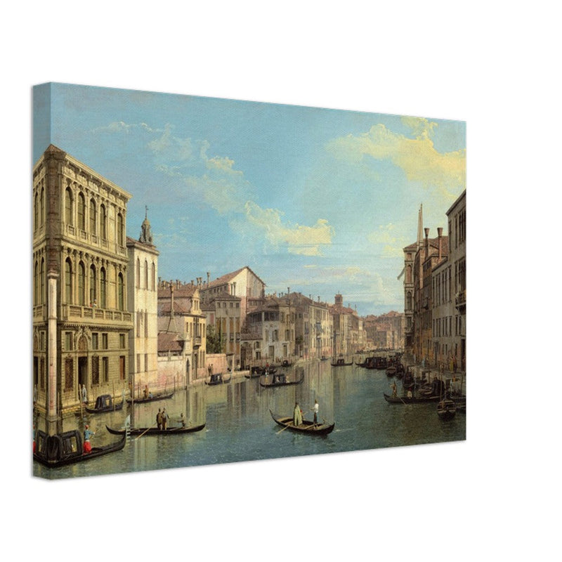 Grand Canal in Venice Italy. Antique painting by Canaletto 1738.