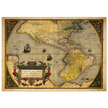 America ancient map. Americae sive novi orbis, nova descriptio by Abraham Ortelius