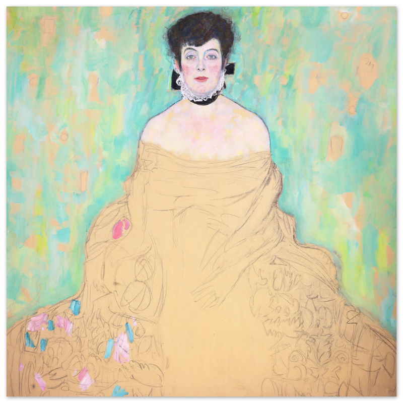 Gustav Klimt Amalie Zuckerkandl woman portrait painting.