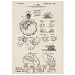 Winding Mechanism for Time Pieces, vintage clock patent .
