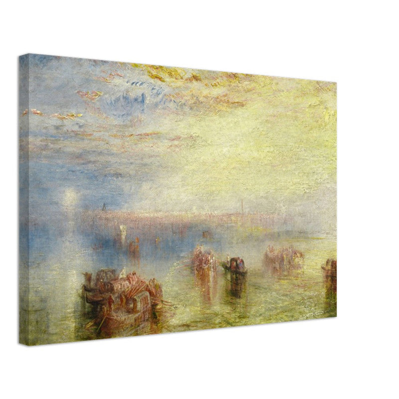 Approach to Venice by Joseph Mallord William Turner. Antique abstract painting of Venice Italy.