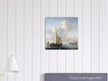 Willem van de Velde Ships before the coast. Marine landscape painting.