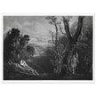 John Martin mezzotint engraving . Satan Contemplating Adam and Eve in Paradise. Paradise Lost by Milton.