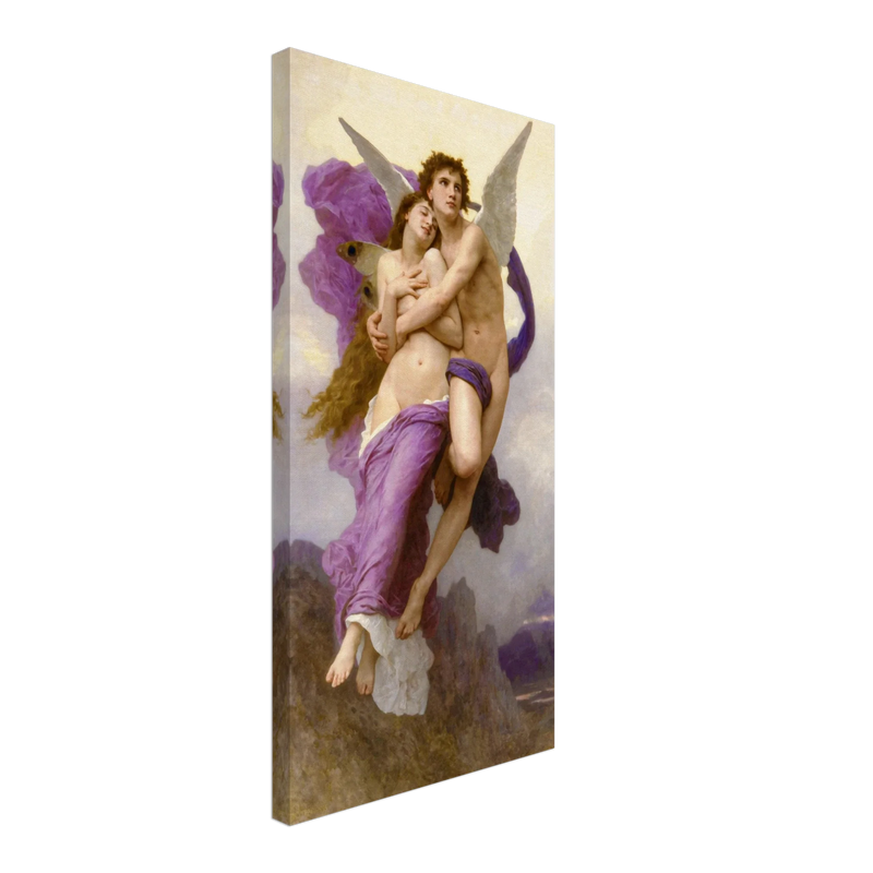 Antique painting The abduction of Psyche by William Adolphe Bouguereau 1895.