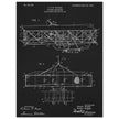 Flying machine patent 1906 by the Wright brothers. Vintage airplane.