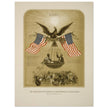The American Declaration of Independence illustrated in 1861.  reproduction