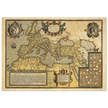 Old map of the Roman empire . Poster vintage reproduction of a map of 1579.