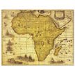 Africa ancient vintage map print reproduction. African continent cartography of 1680 by Hendrik Hondius