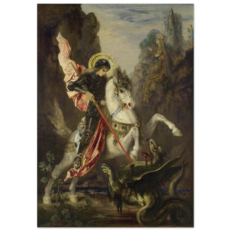 Saint George and the Dragon painting by Gustave Moreau