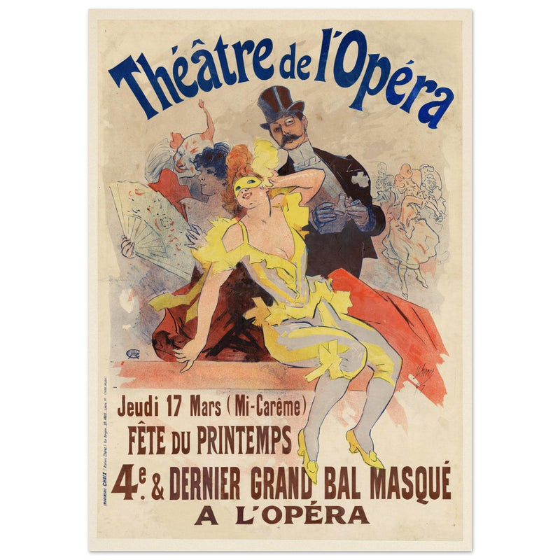 Theatre de l'Opera. 1898 vintage print historic poster .